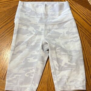 Gray Camouflage Biker Shorts